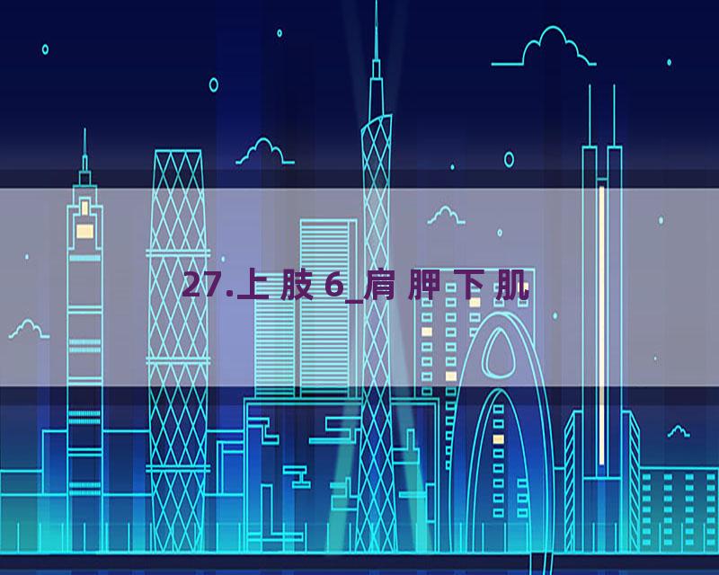 27.上肢6_肩胛下肌