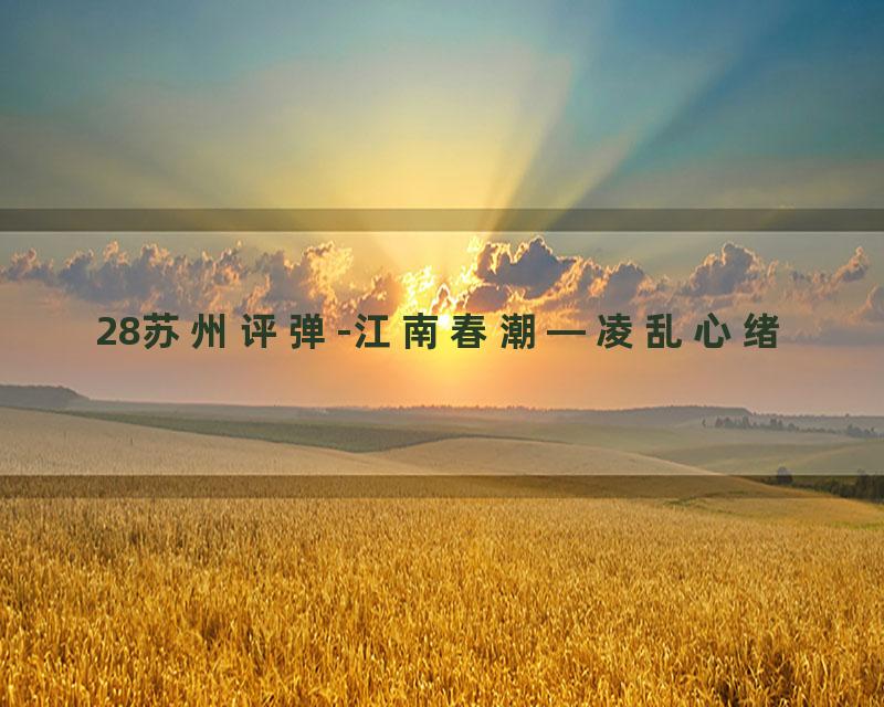 28苏州评弹-江南春潮—凌乱心绪