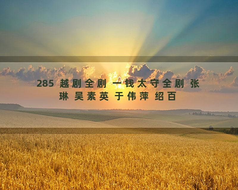 285  越剧全剧 一钱太守全剧 张琳 吴素英 于伟萍 绍百