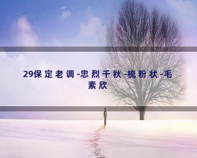 29保定老调-忠烈千秋-梳粉状-毛素欣
