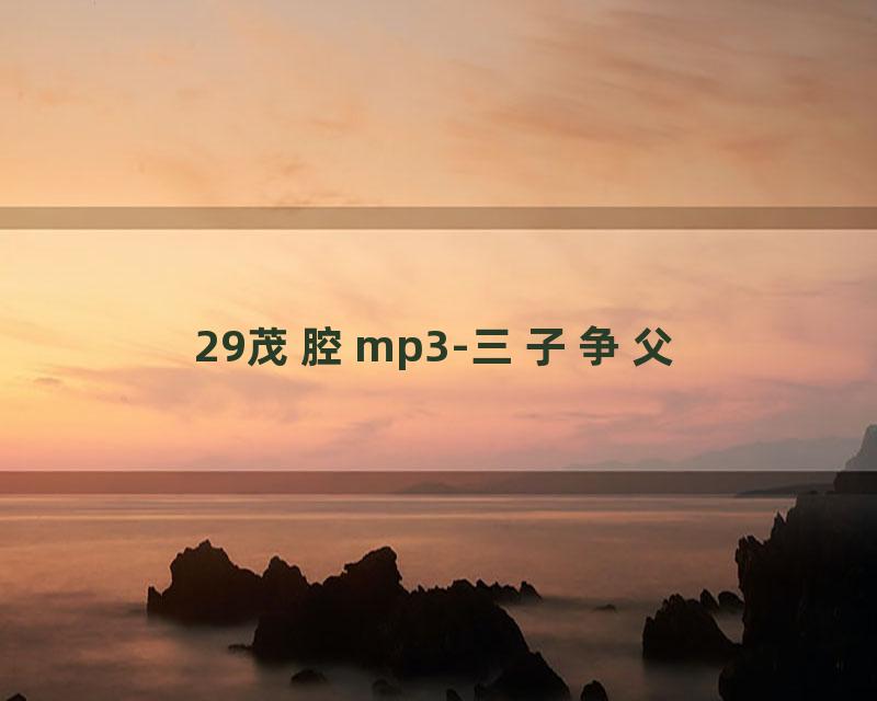 29茂腔mp3-三子争父