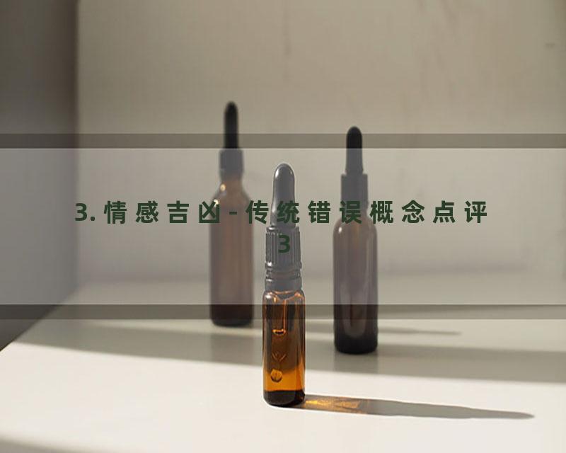 3. 情感吉凶- 传统错误概念点评3