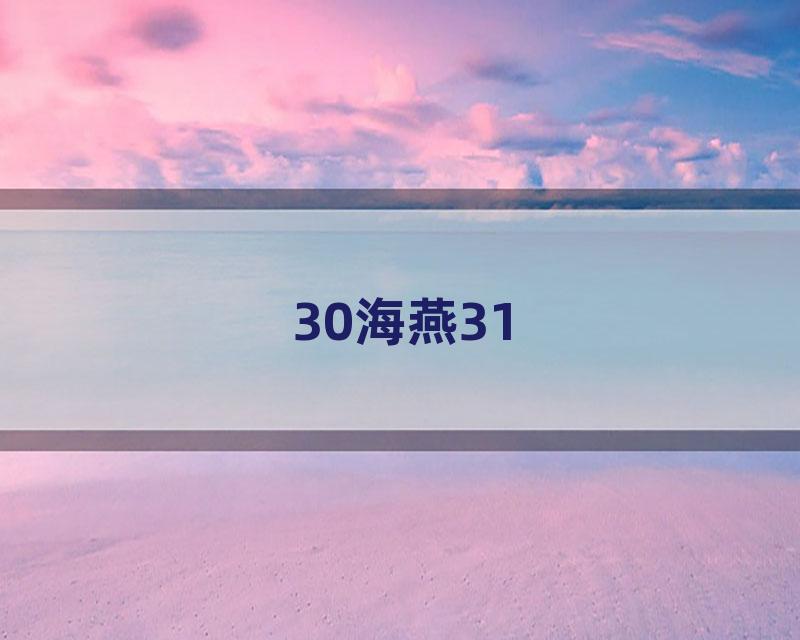 30海燕31