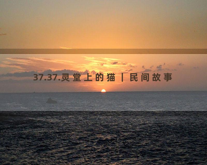 37.37.灵堂上的猫｜民间故事