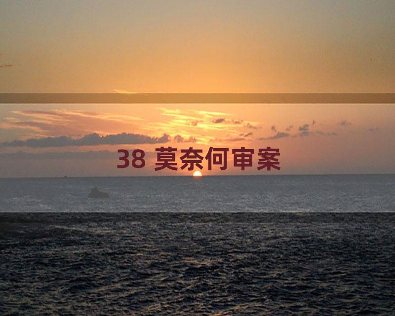 38 莫奈何审案