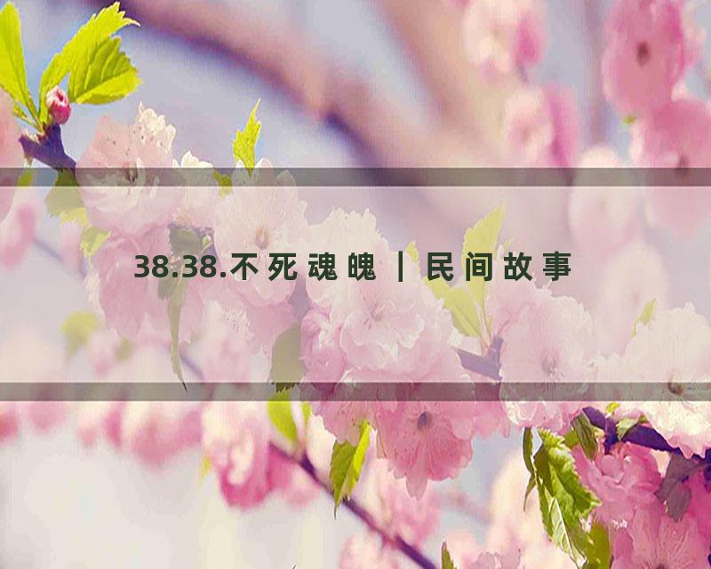 38.38.不死魂魄｜民间故事