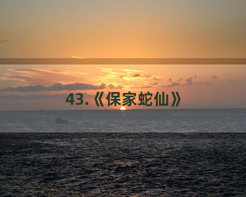 43.《保家蛇仙》