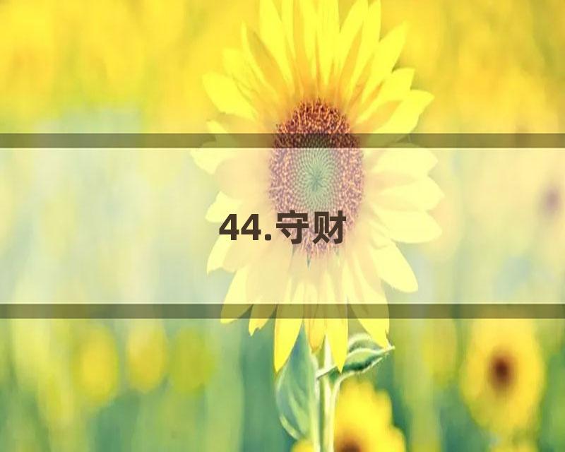44.守财