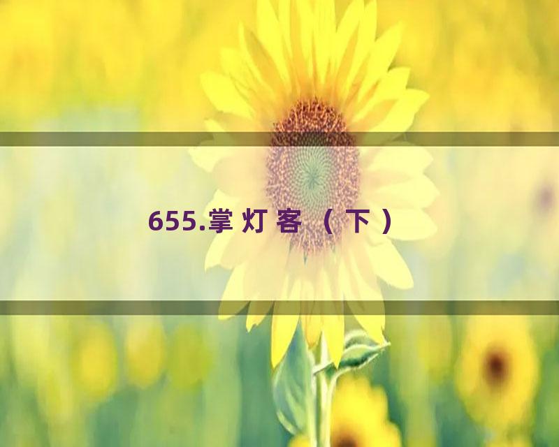 655.掌灯客（下）