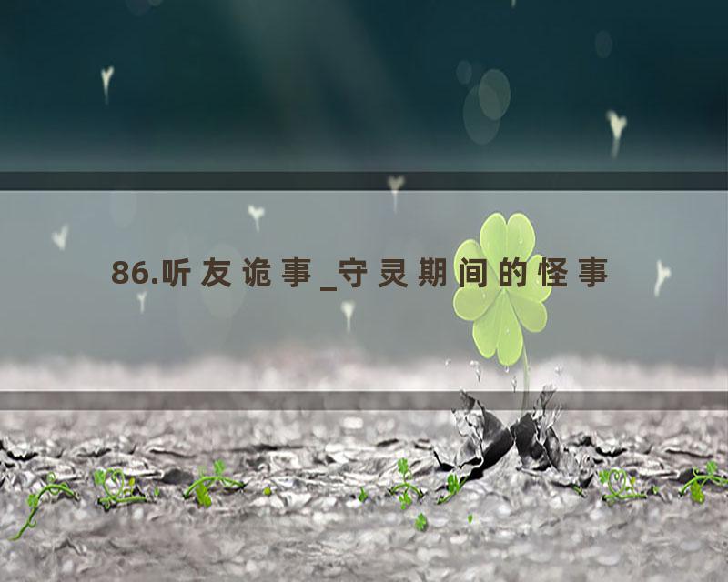 86.听友诡事_守灵期间的怪事