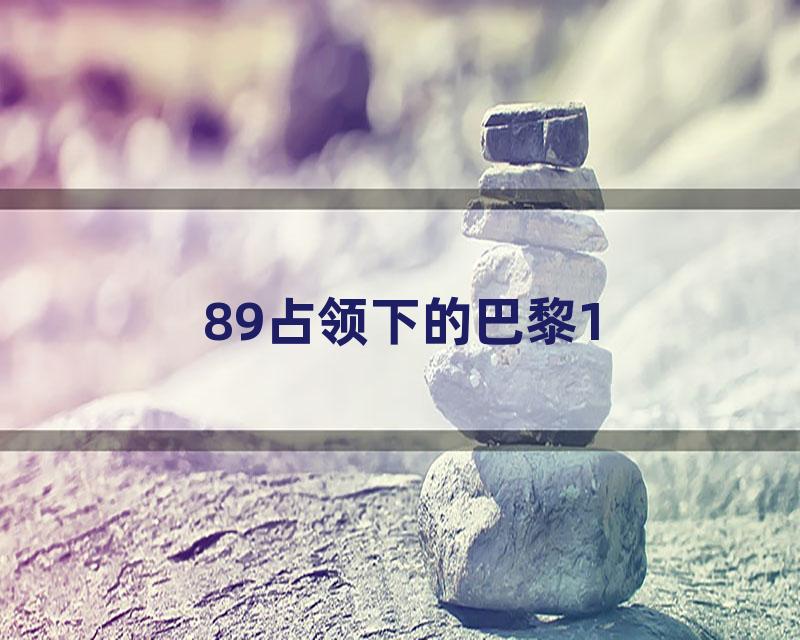 89占领下的巴黎1