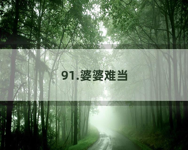 91.婆婆难当