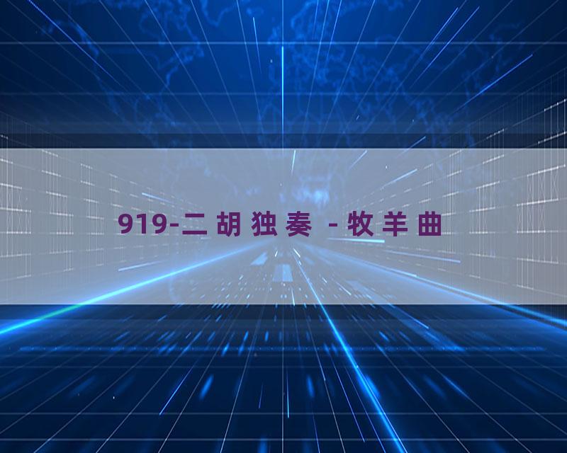 919-二胡独奏 - 牧羊曲