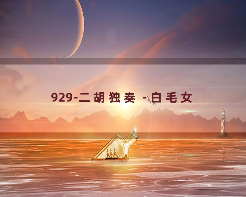 929-二胡独奏 - 白毛女