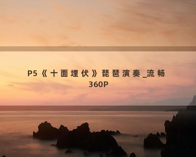 P5 《十面埋伏》琵琶演奏_流畅 360P