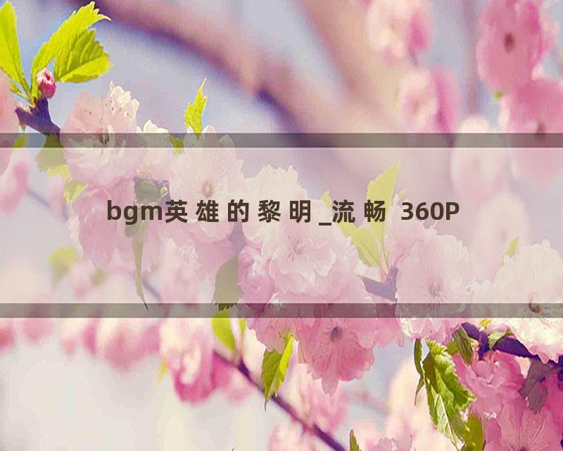 bgm英雄的黎明_流畅 360P